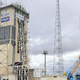 A Soyuz rocket on the pad for a joint Roscosmos-Arianespace launch at Guiana Space Center in 2011.